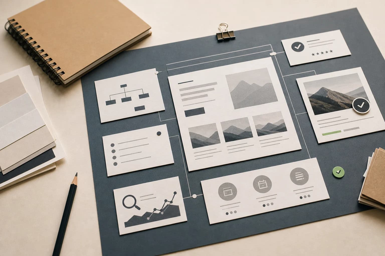Website trust planning board for improving a small business website