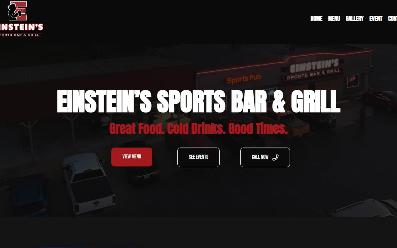 Einstein's Bar website built by Baumbach Solutions