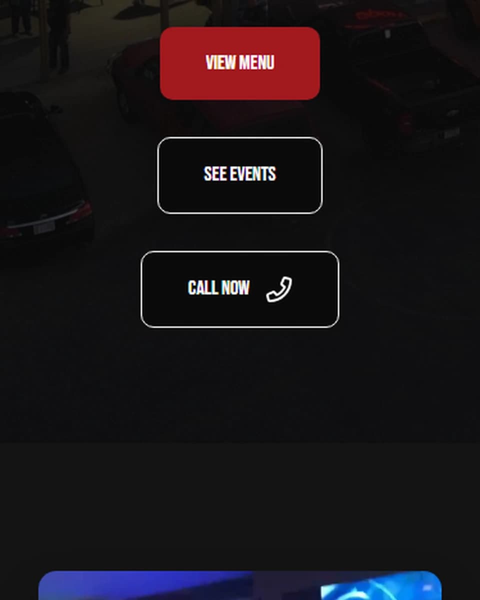 Einstein's Bar website built by Baumbach Solutions, mobile view