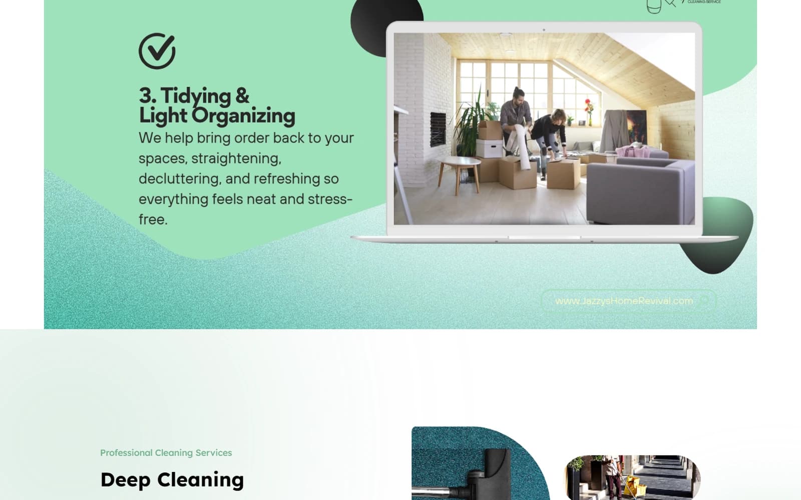 Jazzy's Home Revival website built by Baumbach Solutions
