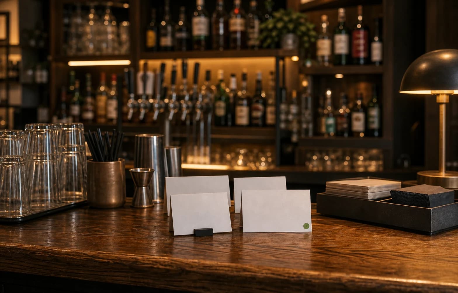 Bar service counter for a client website case study