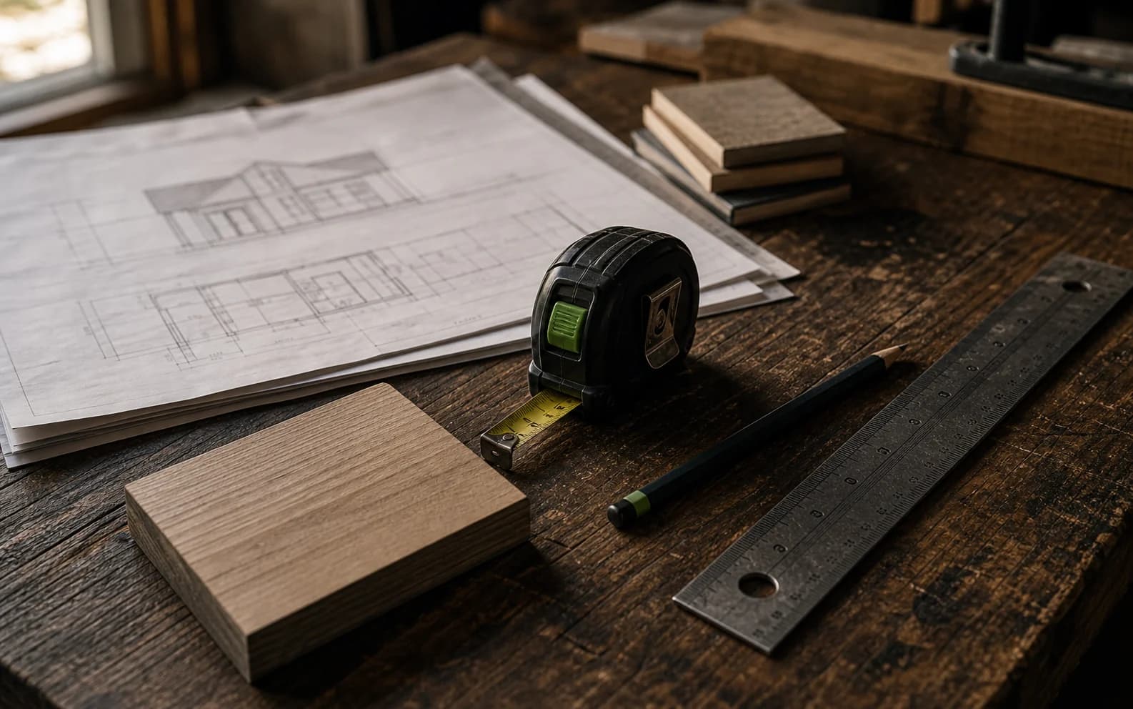 Construction planning table for a client website case study