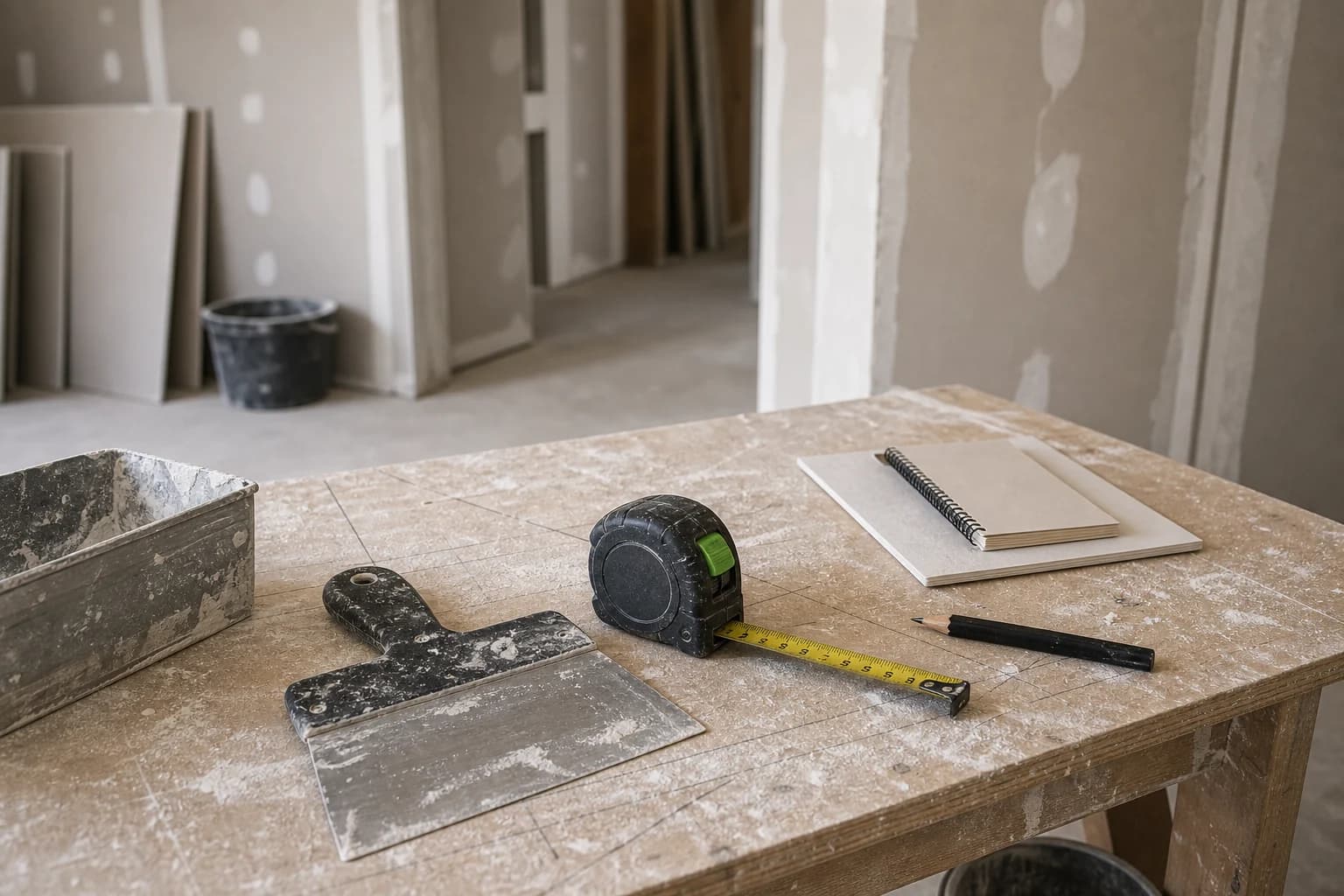 Drywall project workbench for a client website case study