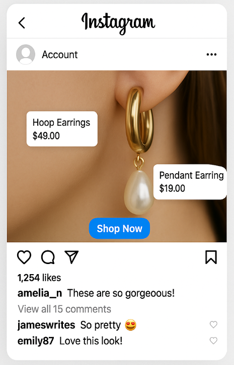 Social media comments, product tags, and user-generated content